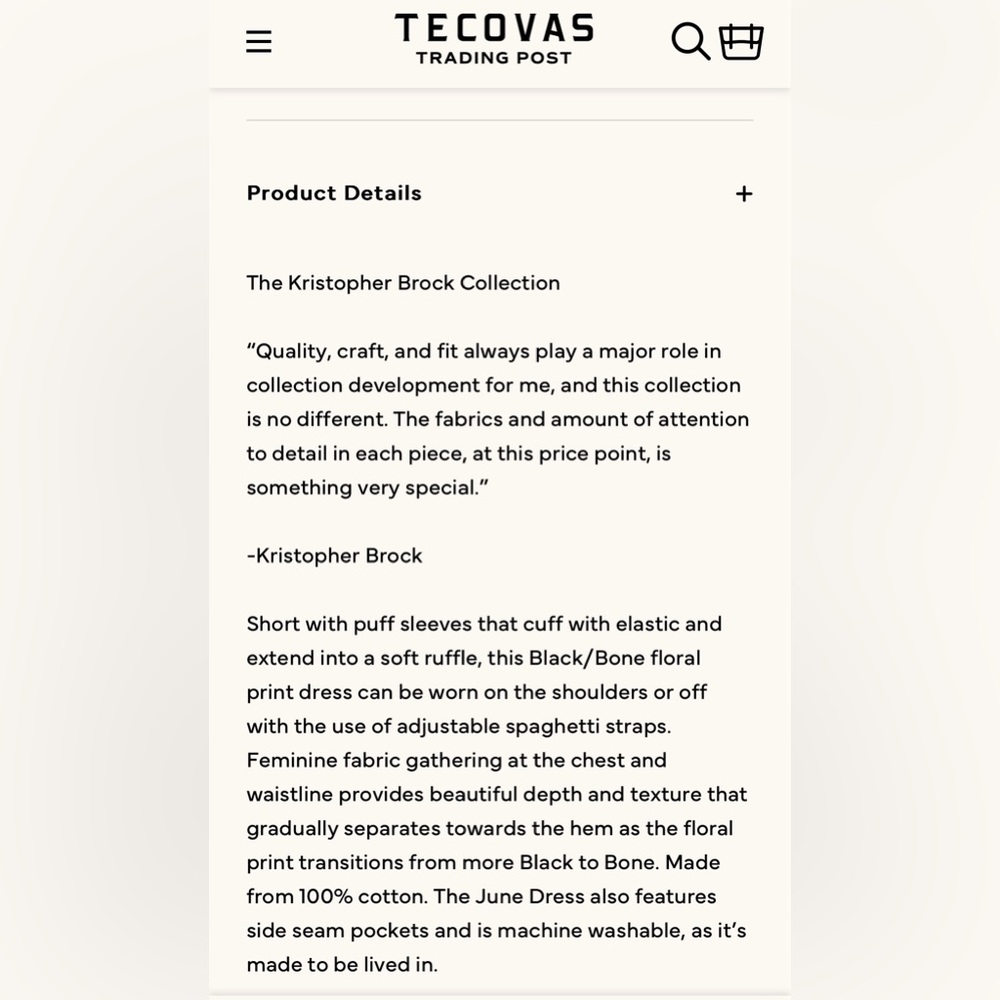 NWT! Tecovas x Kristopher Brock The June dress - Picture 7 of 10